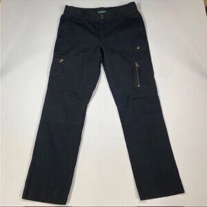 Lauren Ralph Lauren Women's Cargo Utility Pants With Gold Zipper Size 6